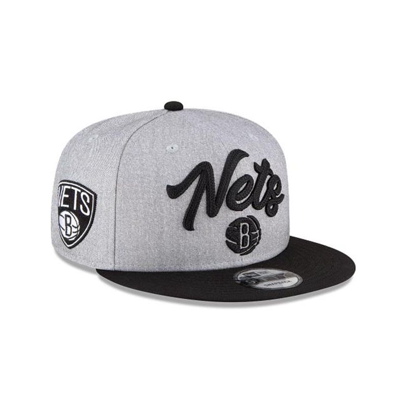 NBA Brooklyn Nets Official Draft 9Fifty Snapback (TBJ9930) - Grey New Era Caps